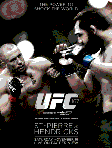 UFC167 Betting StPierre vs Hendricks