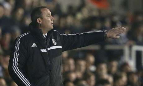 Rene Meulensteen watches his Fulham side