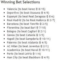 winning selections