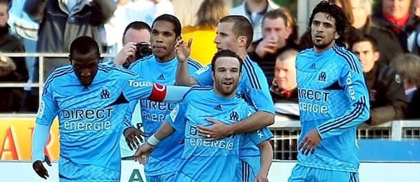 Olympique de Marseille celebrates a big win.