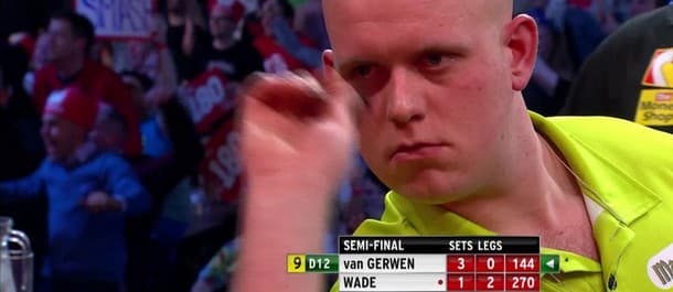 Michael van Gerwen trailing against his opponent