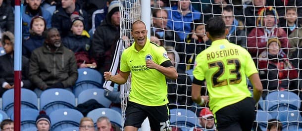 Bobby Zamora opened the scoring in the first minute as Brighton secured a draw at Burnley.