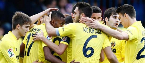 Villarreal celebrate a 2-0 victory over Sporting Gijon in La Liga at the weekend.