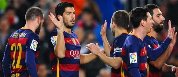 Suarez and Messi grabbed a hat trick each in the 7-0 first leg win.