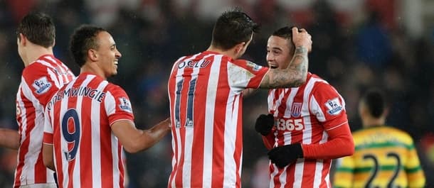 Stoke City FC celebrating