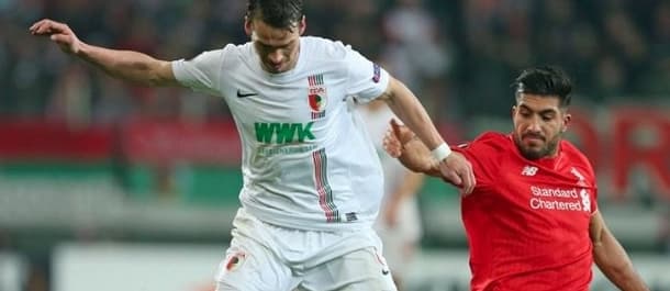 Augsburg were knocked out of the Europa League by Liverpool.