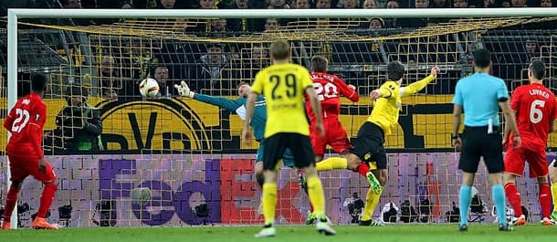 The first leg of this UEFA Europa League quarter final ended 1-1 in Dortmund.