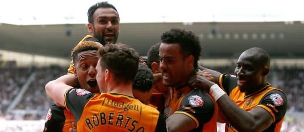 Hull beat Derby 3-0 in the first leg of the Championship play offs.