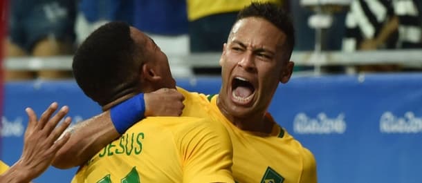 Brazil hit their stride at the Olympics with a 4-0 defeat of Denmark.