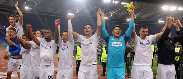 Austria Vienna drew 3-3 at Roma in the Europa League.