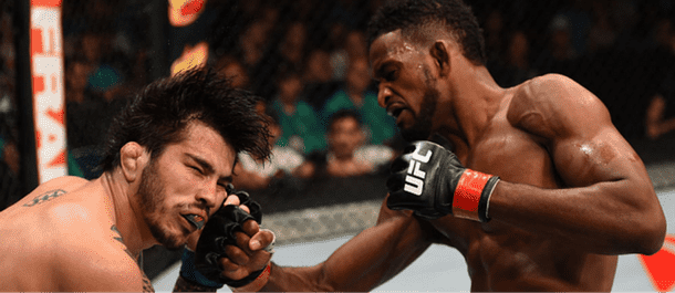 Neil Magny throws a huge uppercut