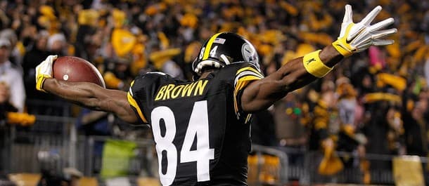Brown scored two touchdowns for the Steelers