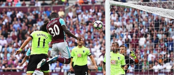 Antonio's late goal gave West Ham a 1-0 win over Bournemouth earlier in the season.