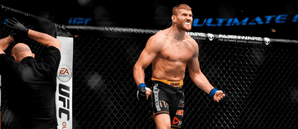 Jan Blachowicz celebrates after another UFC victory
