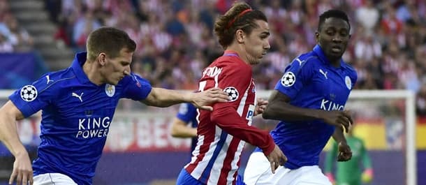 Atletico lead Leicester 1-0 in the Champions League.