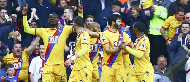 Christian Benteke scored twice on his return to Anfield with Crystal Palace.