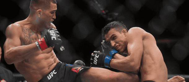 Anthony 'Showtime' Pettis Kicks the Body of Alex Oliveira