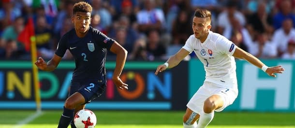 England's under-21 side needs a point to qualify for the semi-finals.