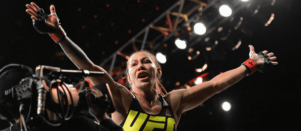 Cris Cyborg Celebrates a UFC Win