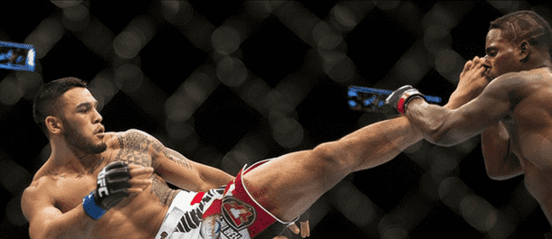 Brad Tavares Kicks Lorenz Larkin