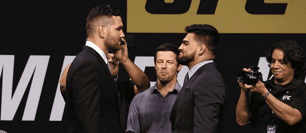 Chris Weidman and Kelvin Gastelum Staredown