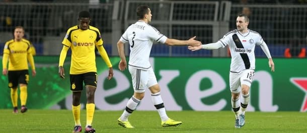 Legia Warsaw lost 8-4 to Dortmund in last year's Champions League.