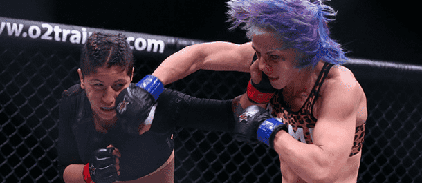 Jessica Rose-Clark lands a punch