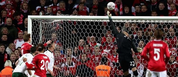 Goalkeeper Darren Randolph was Ireland's man of the match in Denmark.