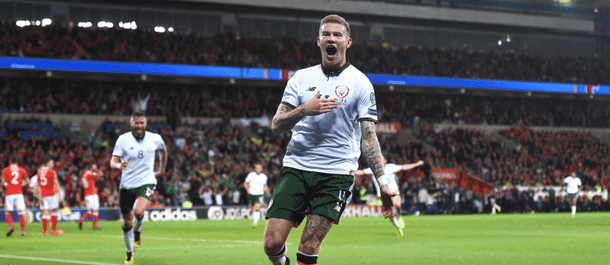 Ireland beat Wales 1-0 to set up a play off against Denmark.