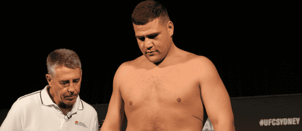 Tai Tuivasa in the UFC weigh-ins