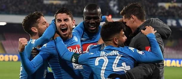 Napoli lead Juventus at the top of Serie A by one point.