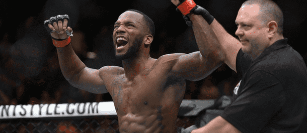 Leon Edwards is happy after defeating an opponent in the UFC