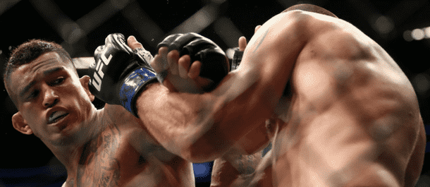 Anthony Pettis battles in the UFC's Octagon