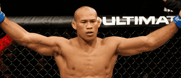 Jacare Souza celebrates a UFC victory