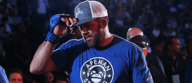 Ryan Bader leaves the Bellator cage after another big victory