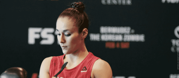 Alexa Grasso prepares at the UFC open workouts