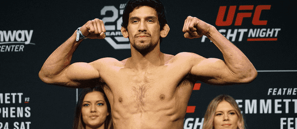 Manny Bermudez weighs in at the UFC scales