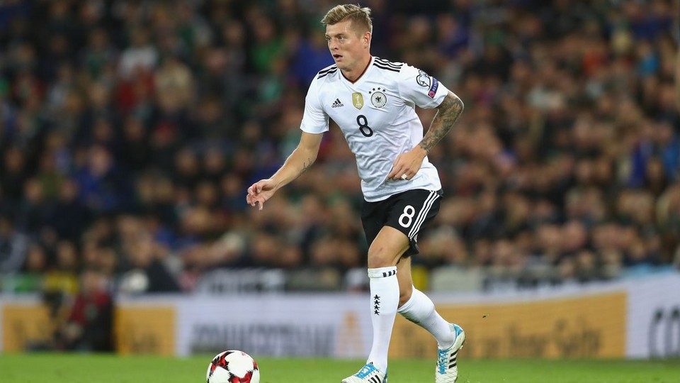 Toni Kroos playing for Germany