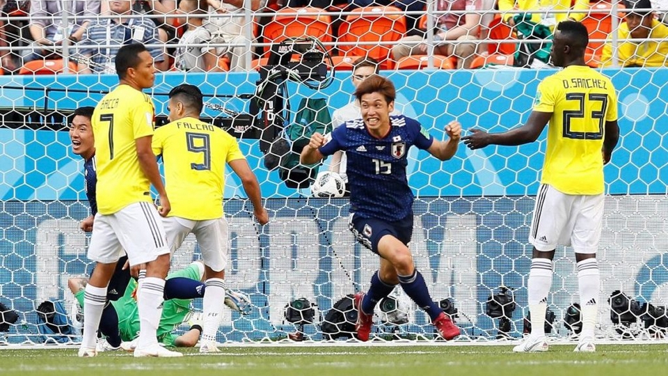 Japan shocked Colombia with a 2-1 victory