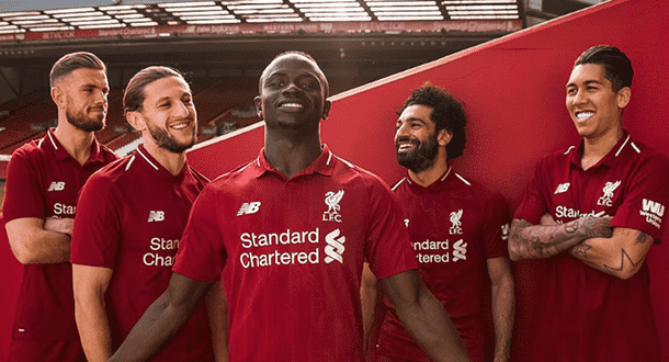 Liverpool's new kit for the 2018/19 Premier League season.