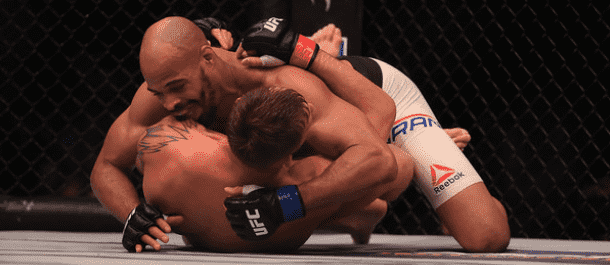 David Branch secures the top position in a UFC fight