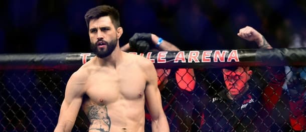 Carlos Condit stares down his opponent inside the UFC's octagon