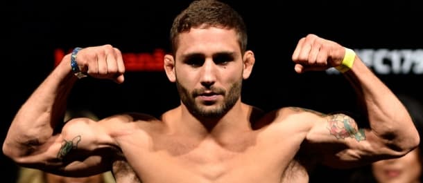 Chad Mendes weighs in before his UFC bout