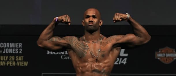 Jimi Manuwa weighs in before his UFC bout