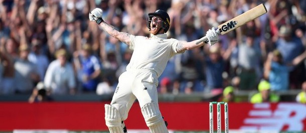 Ben Stokes celebrating in Ashes