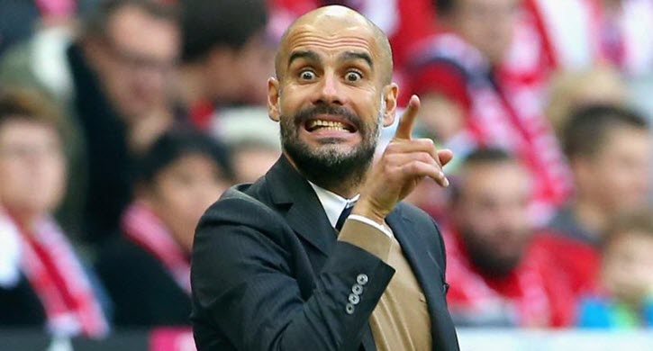 Pep Guardiola funny face