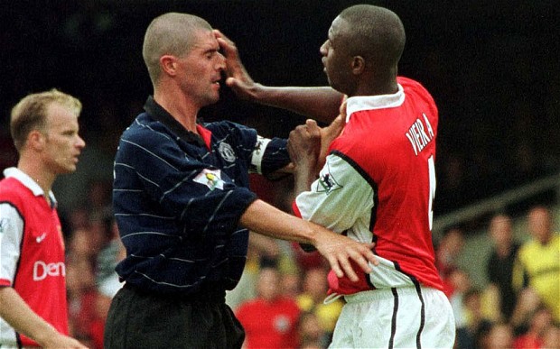 Keane and Viera fighting