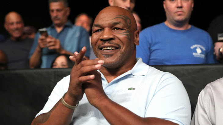 Mike Tyson cheering