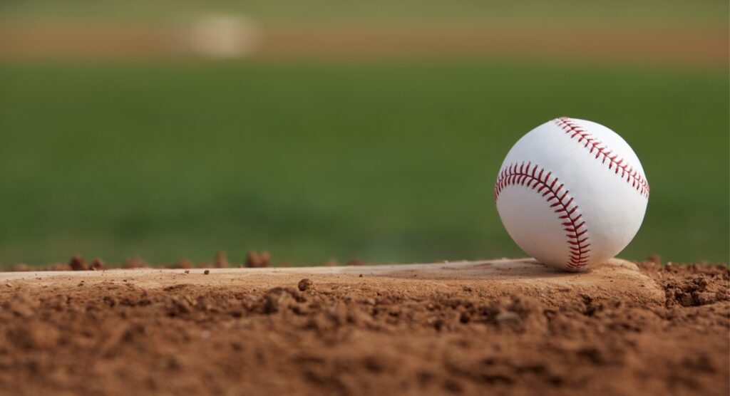 Baseball on a base