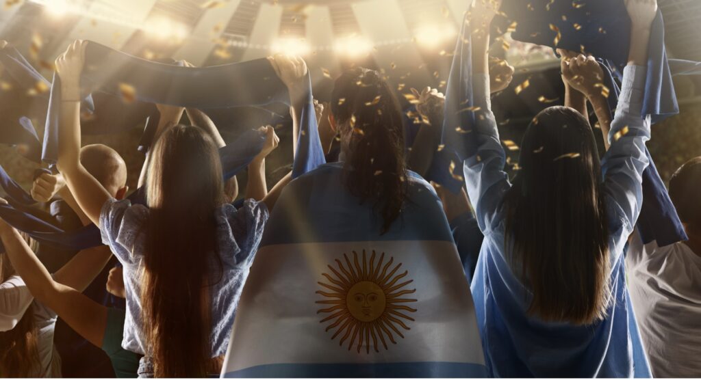 Argentina fans celebrating